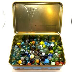 2.06 lbs Vintage Marbles with Possible Uranium, Akro, Vitro, Jabo